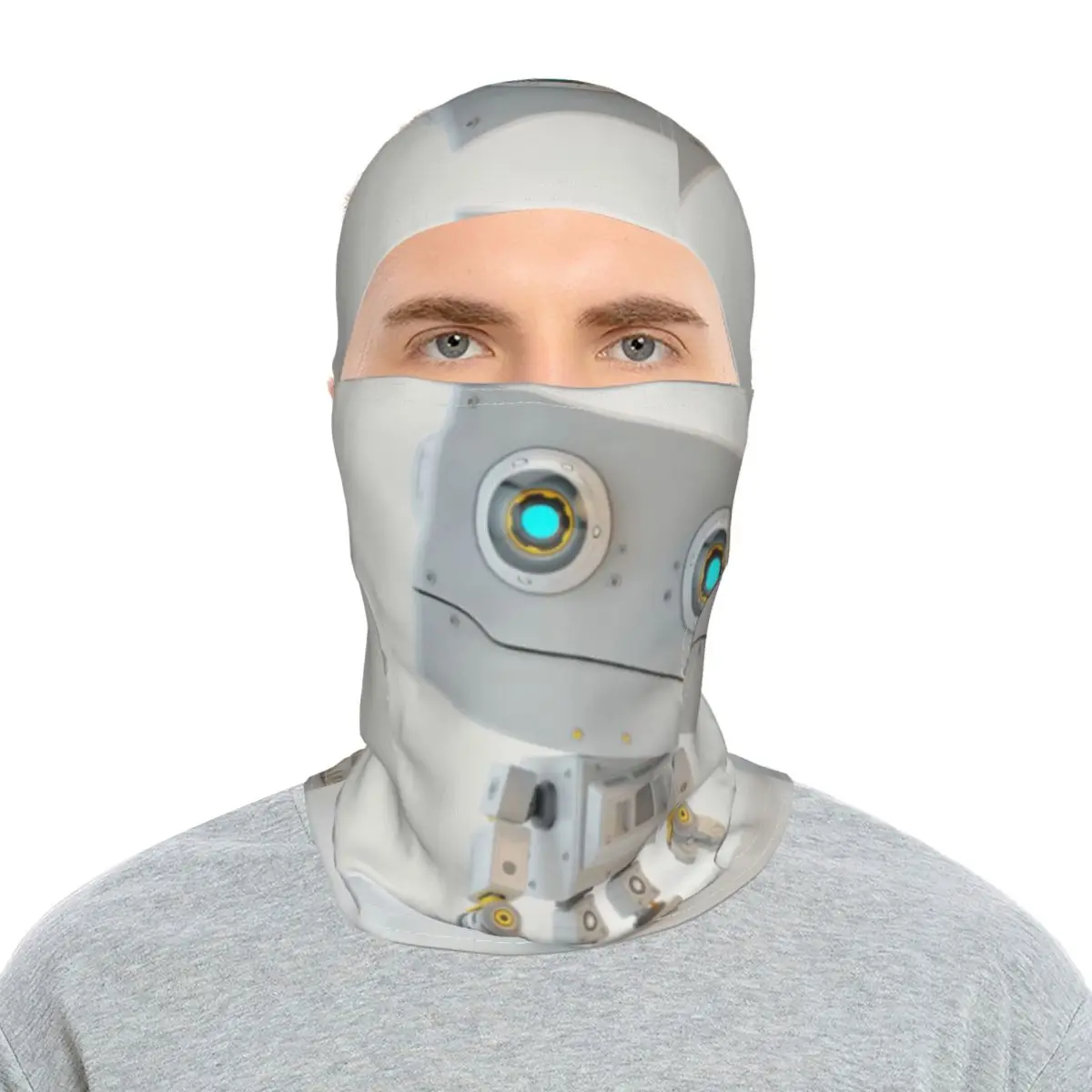 

2021 Cartoon robot Pattern Outdoor Sports Riding Sunscreen Headgear Alternative Balaclava Full Face Towel Spoof Motorcycle Mask