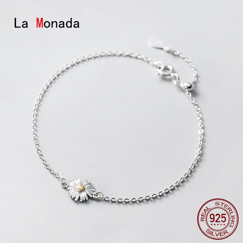 

La Monada Flower Bracelets For Women Silver 925 Sterling Silver Fine Real Silver 925 Jewelry Bracelet Chain Women's Bracelet