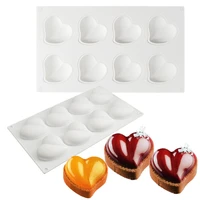 8 capacity silikone form for mousse cake heart wedding 3d silicone molds cake decorating tools bakeware dessert moulds