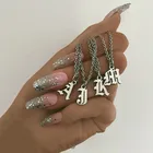 Ожерелья с буквой для женщин, золотая цепочка из нержавеющей стали, чокер