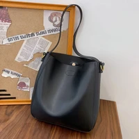 simple design composite bags for women pu leather shoulder bags fashion crossbody bags popular handbags ladies soft bucket bags