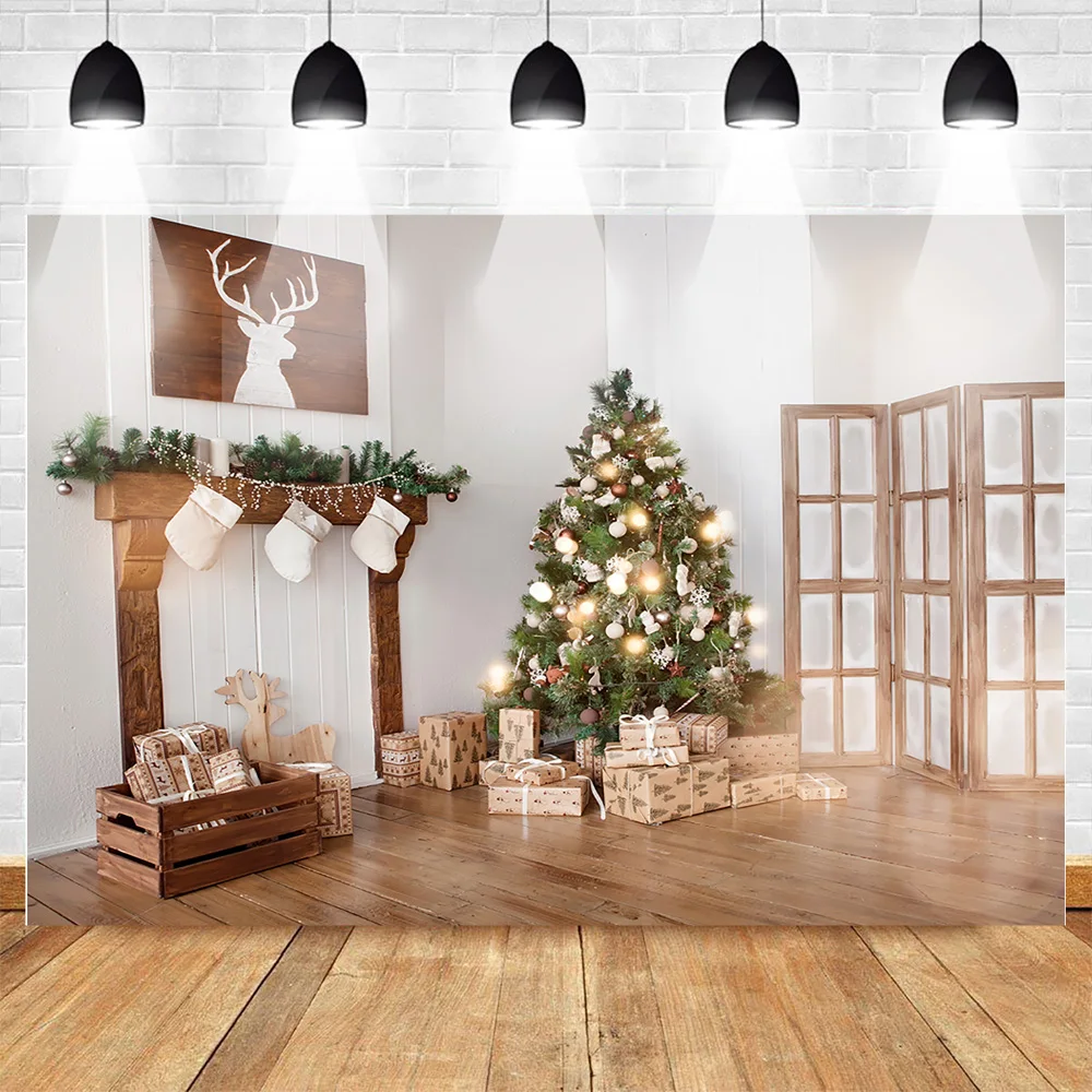 Рождественские фоны для фотосессии деревянные рождественские деревья детский