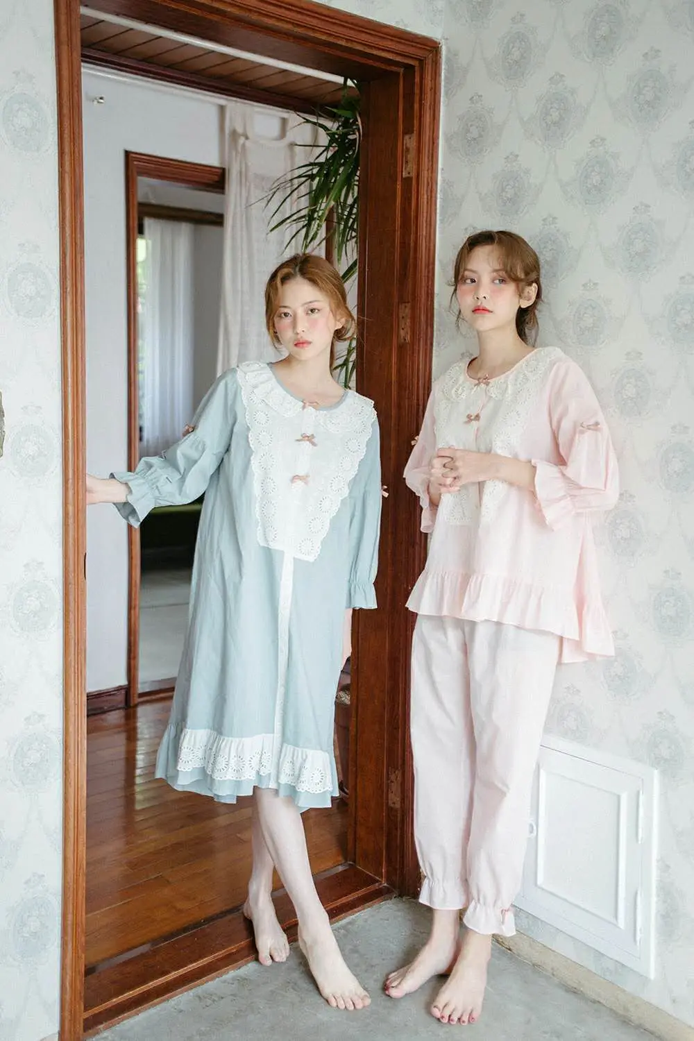 Женский кружевной пижамный комплект принцессы в стиле &quotЛолита&quot хлопковые