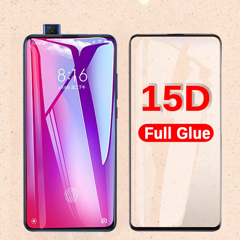 15D полный клей Защитное стекло для Xiao mi красный K20 Закаленное Защитная пленка