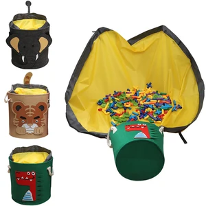 Портативный детские игрушки сумка для хранения игровой коврик мультфильм грязного белья корзина складная тканевая корзина для хранения игрушек, органайзер, хранилище, сумочка, сумка-мешок