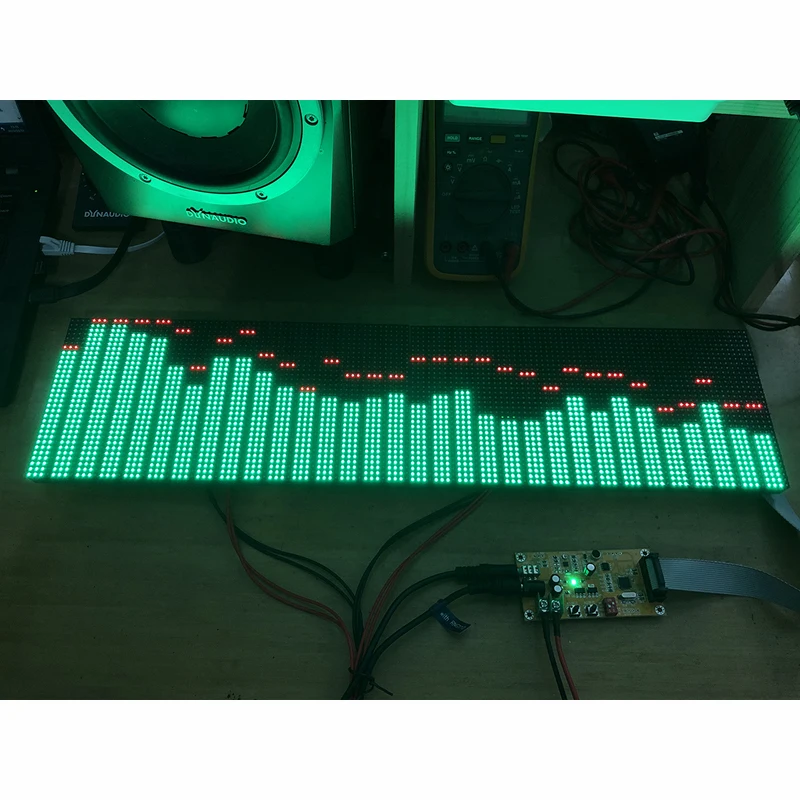 Full Color RGB Music Audio Spectrum Display Screen KTV Stage LED Rhythm Light 64 Mode Level Indicator VU Meter DIY | Электроника