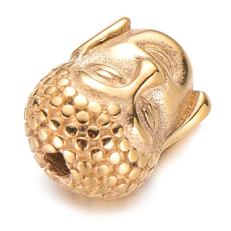 Бусины Pipitree 4 шт./лот из нержавеющей стали в форме головы Будды винтажные