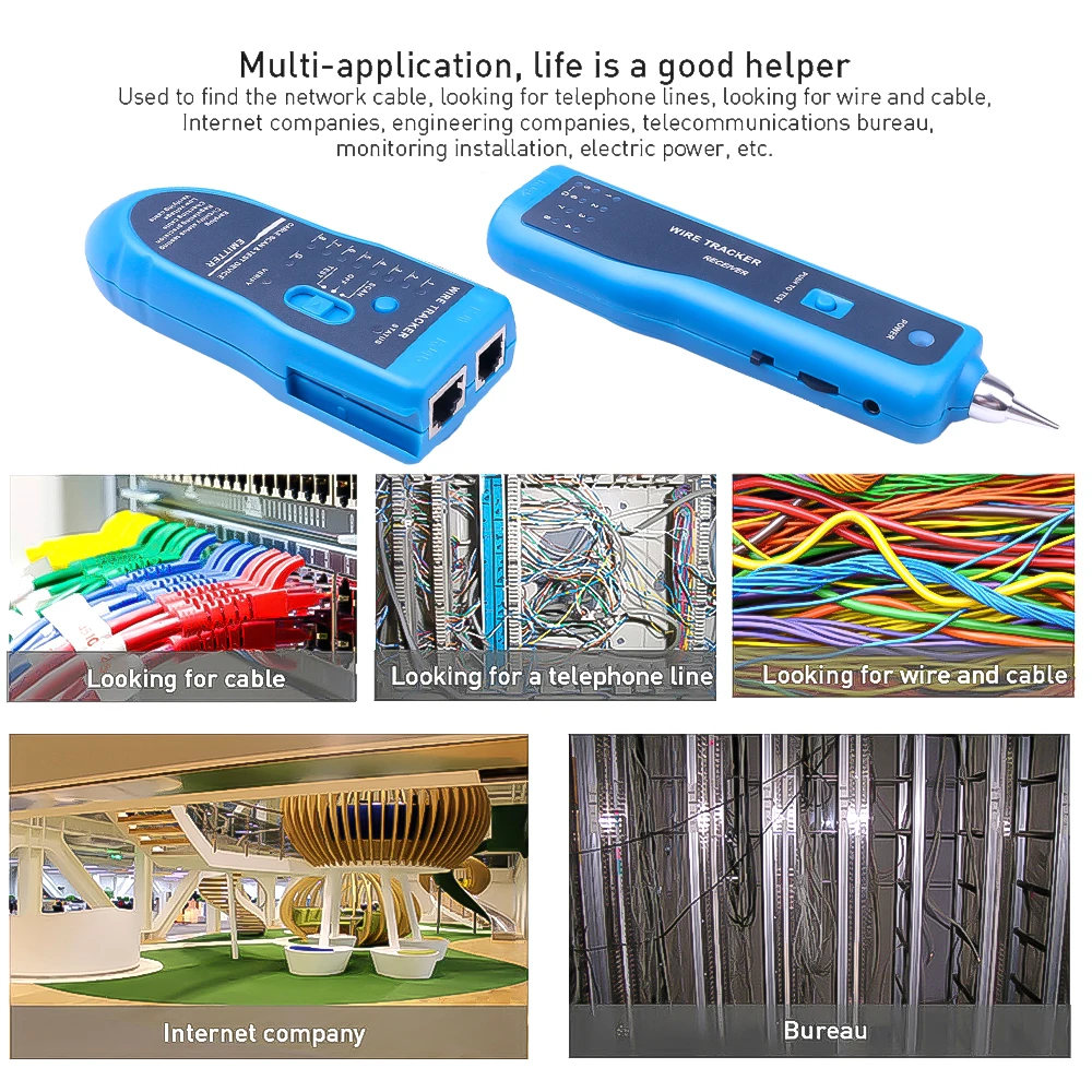 Кабельный тестер RJ45 Cat5e Cat6 CAT6A детектор для обнаружения телефонных проводов и