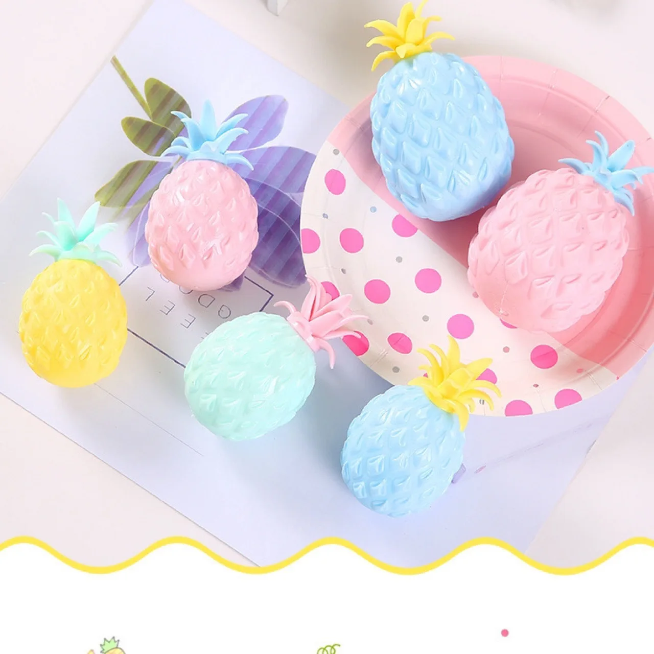 

Fun Soft Ananas Anti Stressbal Stress Reliever Speelgoed Voor Kinderen Volwassen Fidget Squishy Antistress Creativiteit Leuke Fr