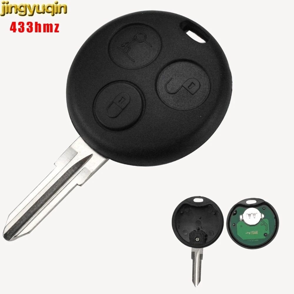 

Jingyuqin 3 Buttons Smart Remote Car Key For Mercedes Benz Fortwo 450 Forfour Roadster Chiave 433MHz Auto Key Fob Blade