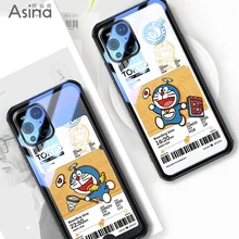 ASINA Transparent Tempered Glass Case For OPPO Find X3 X2 Pro Neo Lite Cute Anime Couple Cover Bumper For OPPO Reno 2 3 4 5