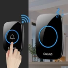 CACAZI 60 перезвон 300 м Беспроводной дверной звонок с батареей Водонепроницаемый умный дверной звонок смарт-дверной звонок Проводной 1 2 кнопки на возраст 1, 2, 3 приемника