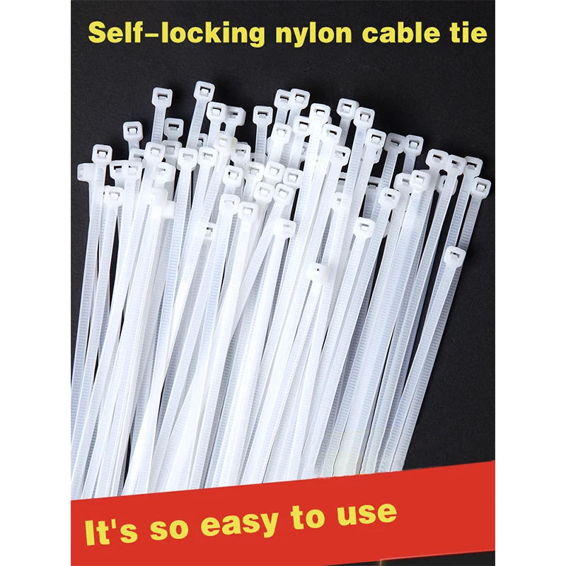 

300 Pcs Nylon Cable Self-locking Plastic Wire Zip Ties Set 3*100 3*150 4*200 MRO & Industrial Supply Fasteners & Hardware Cable