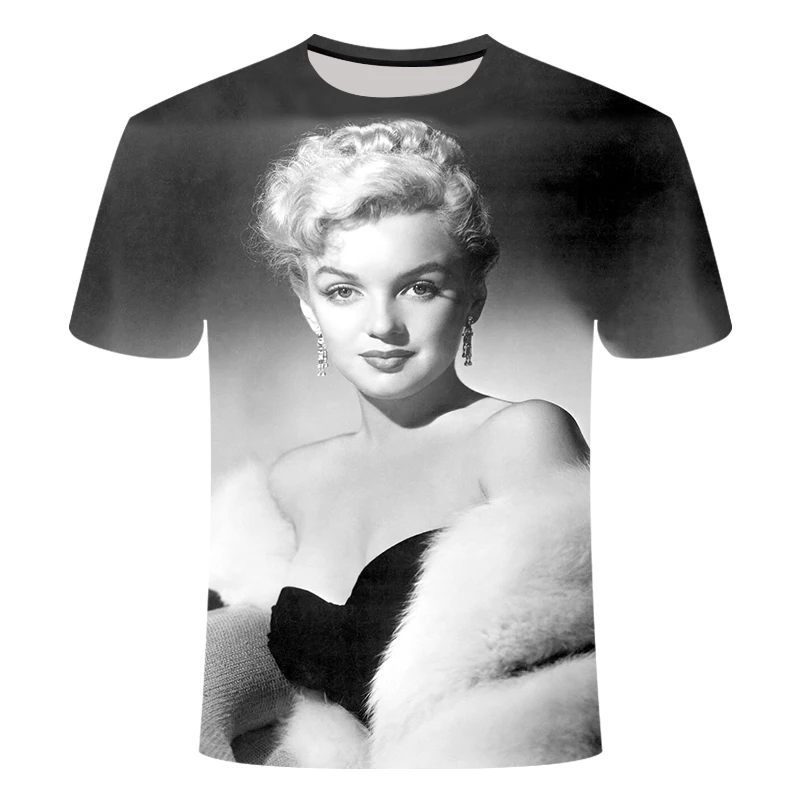 Знаменитая звезда Мэрилин Монро 3D принт мужские/женские футболки хип хоп мужские
