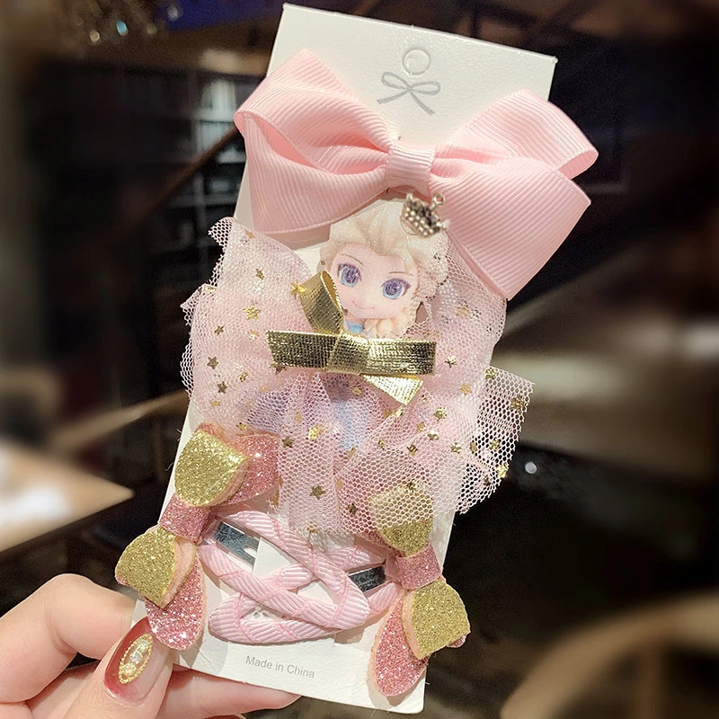 Новые Детские марочное зажим для волос клип с изображением Эльзы из мультфильма