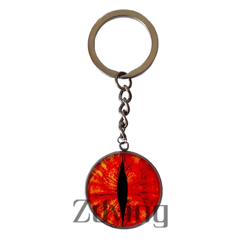 Брелок для ключей с изображением животных дракона кота змеи глаза круглый
