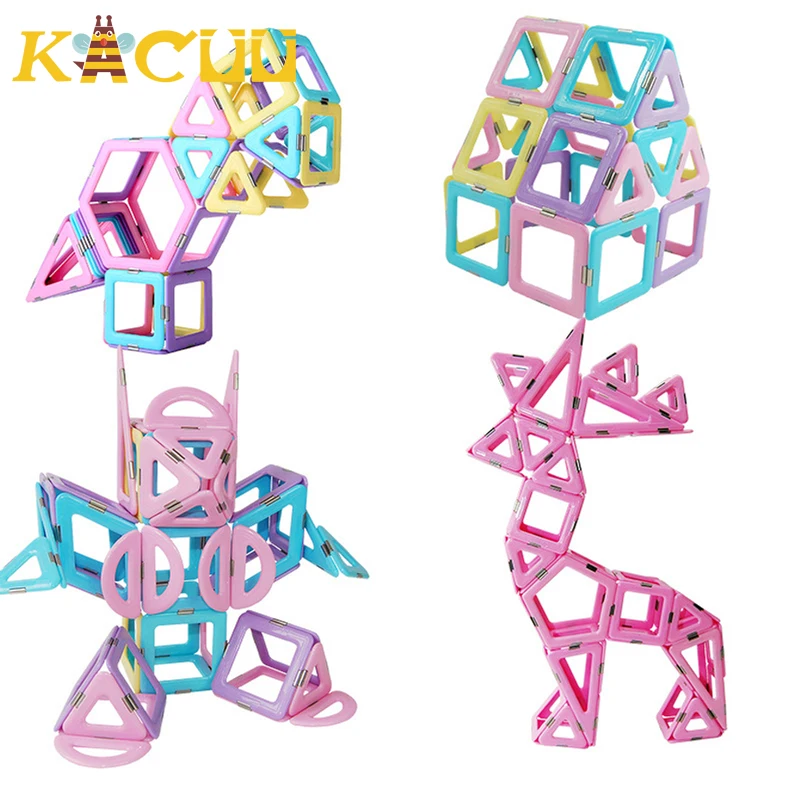 2020 новейший большой набор магнитных конструкторов розовые строительные магниты