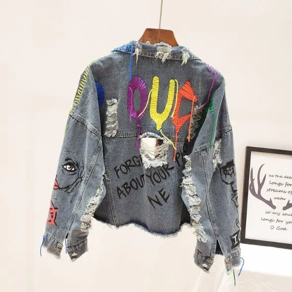 DEAT 2021 осенняя женская уличная модная синяя джинсовая куртка короткая с