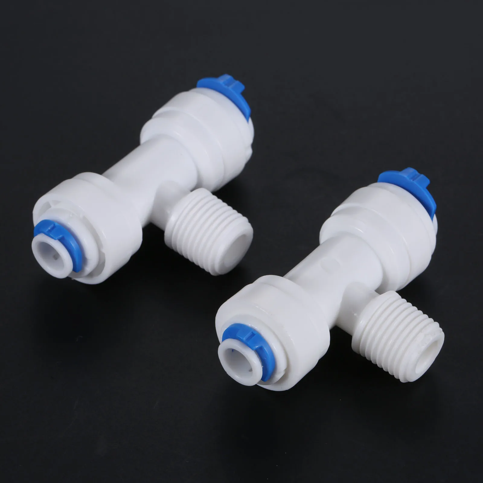 Т-образный тройник 1/4 3/8 OD BSP Male Therad пластмассовая муфта фитинги для водопроводной