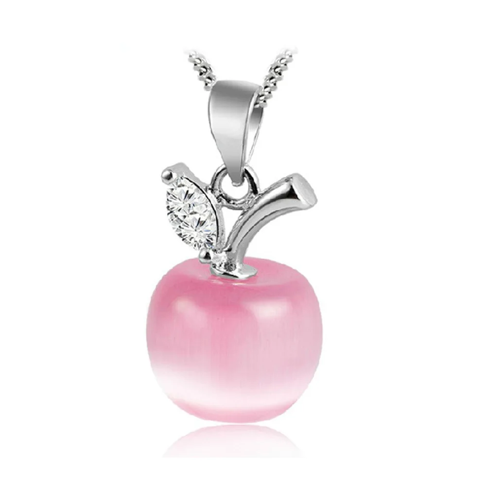 Цепочка с подвеской в виде яблока серебро 925 пробы | Украшения и аксессуары