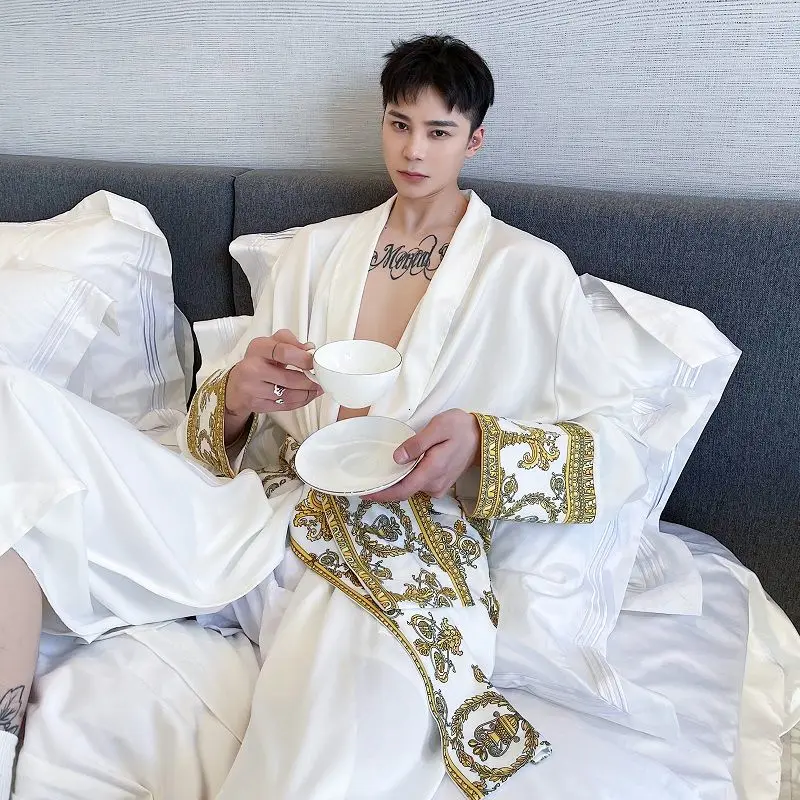 Роскошный светильник лый черный золотой трендовый халат с принтом ветровка