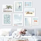 Морской пляж цветок Пальма Морская звезда настенная живопись холст скандинавские постеры и принты настенные картины для гостиной домашний декор