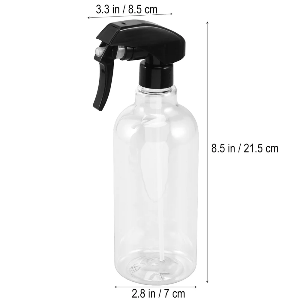 

5pcs 500ML Portable Spray Bottle Makeup Moisture Atomizer Pot Fine Mist Sprayer Bottles Hair Hairdressing Tools(Transpar