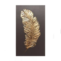

Golden feather modern abstract 3D canvas painting on home wall art wall chart decoration picture oil painting