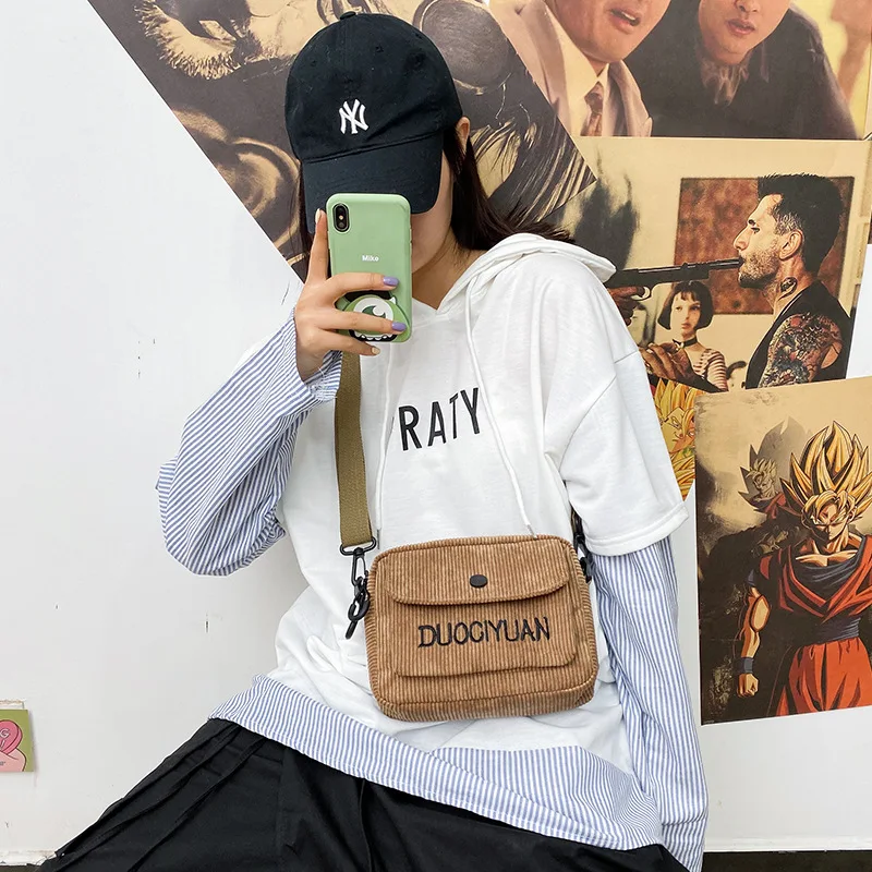 Женская сумка сумки мессенджеры новинка 2019 модная Вельветовая Повседневная