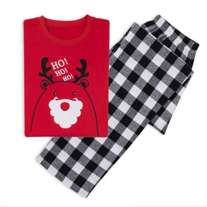 Рождественская семейная одежда Рождественский семейный пижамный комплект из