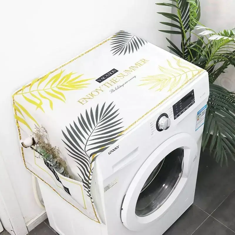 

Fresh Simple Plant Multi Purpose Cloth Cover Refrigerator Dust Cover Washing Machine Cloth Cover Home Decoration
