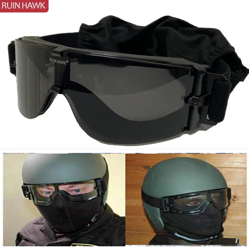 

Military Airsoft X800 Tactical Sunglasses Glasses USMC Tactical Goggles Army Paintball Goggles With 3Lens