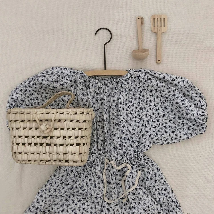 Handmade Rattan Basket Cute Kids Storage Picnic Handbag Baby Room Nursery Decor Wicker Organizer Bag Neatening Home Decorations