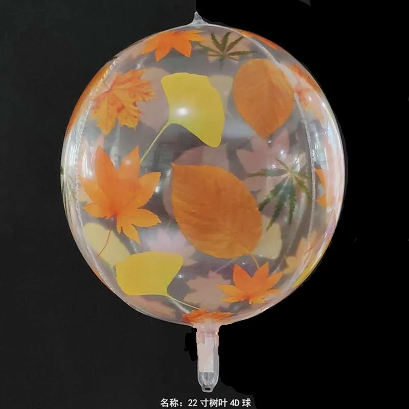 Новый 22 дюймовый Гелиевый шар со снежинкой красным Кленовым листом 4D украшение