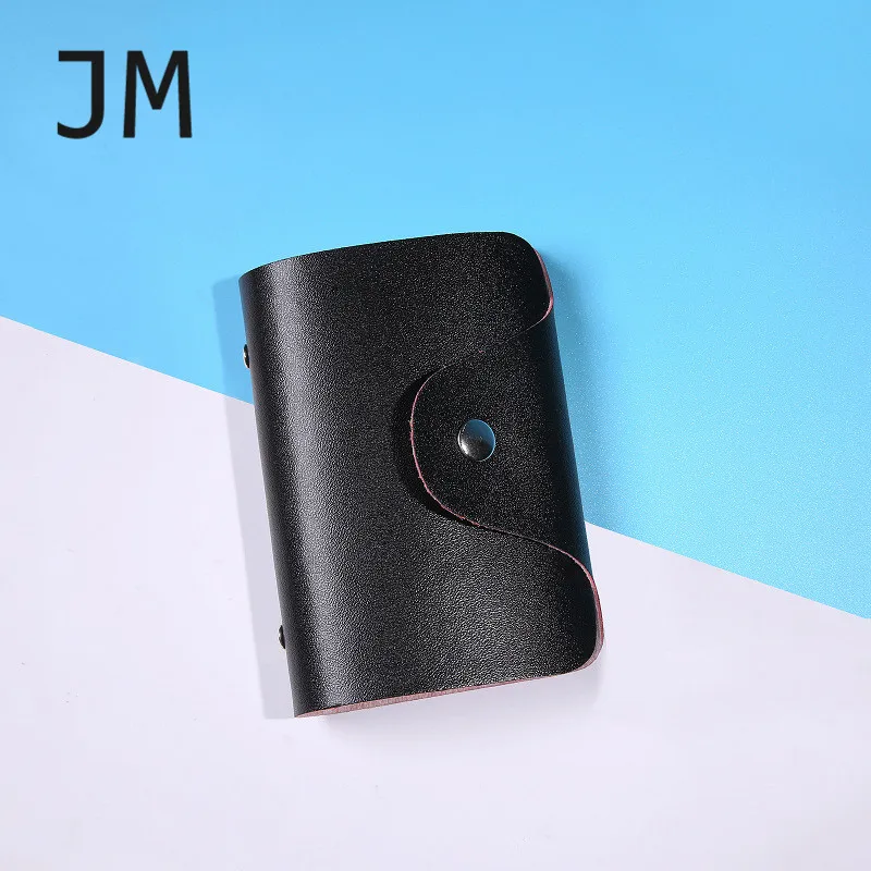 black JM корейская мода кошелек 24 слота для карт креативная посылка для карт унисекс посылка для кредитных карт мульти держатель для карт id держатель для карт - Цвет: black