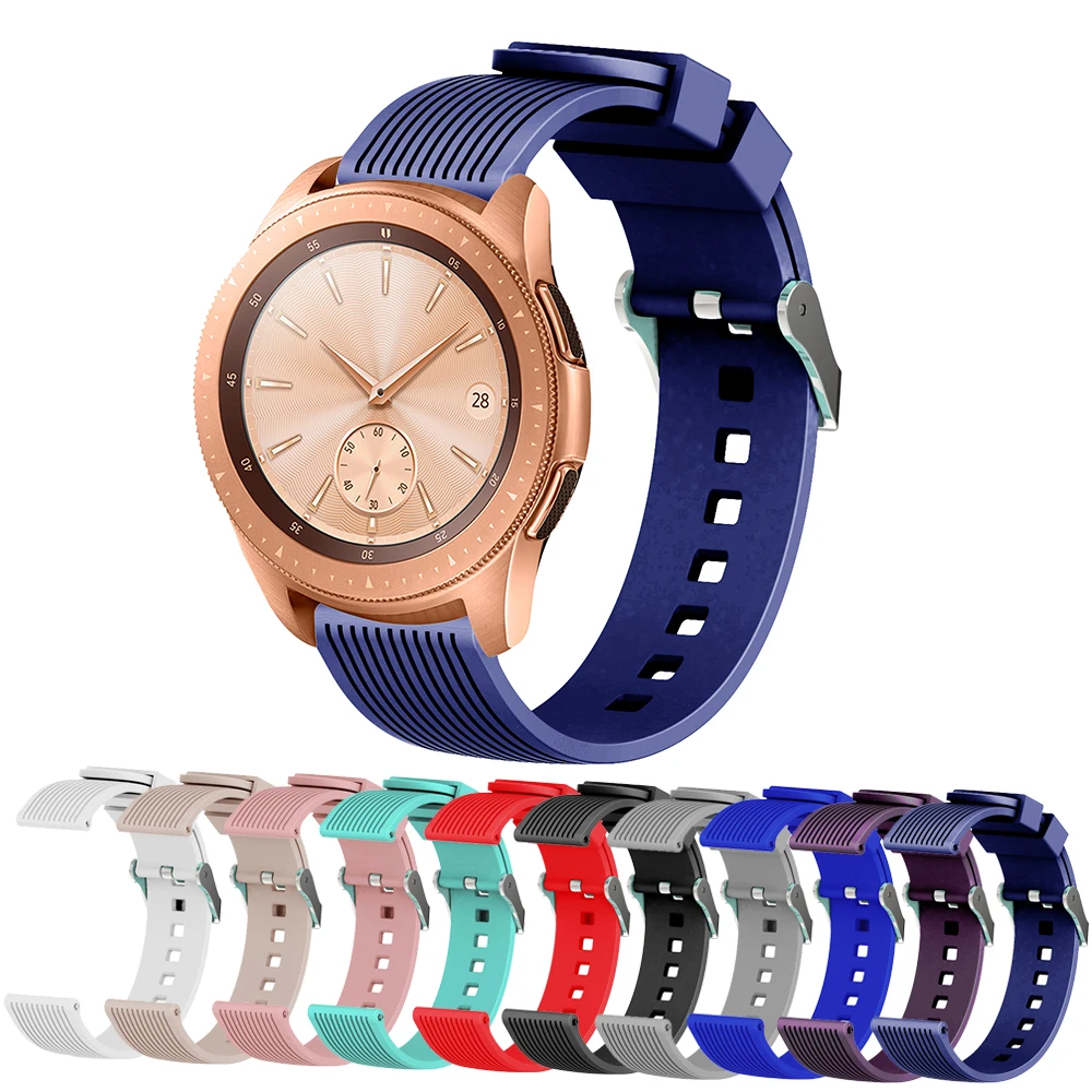 20 мм ремешок для samsung galaxy Watch 42 мм силиконовый браслет для samsung galaxy watch Смарт часы браслет аксессуары