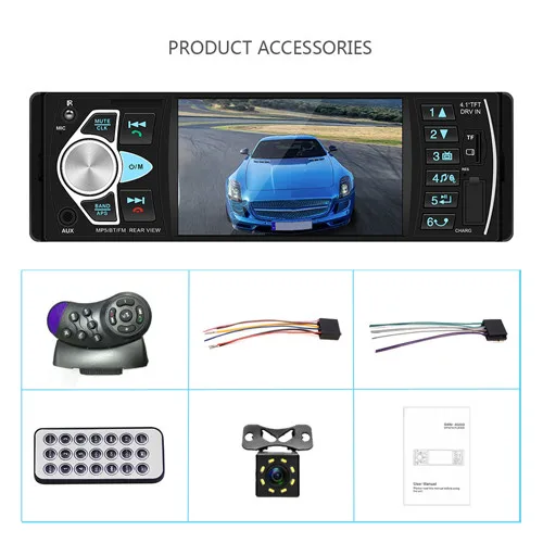 with 8led camrea Авторадио 1 Din Bluetooth радио SD MP5 плеер Coche recorder автомагнитолы Estereo Poste Para oto teypleri Автомагнитола Автомобильный плеер - Цвет: with 8led camrea