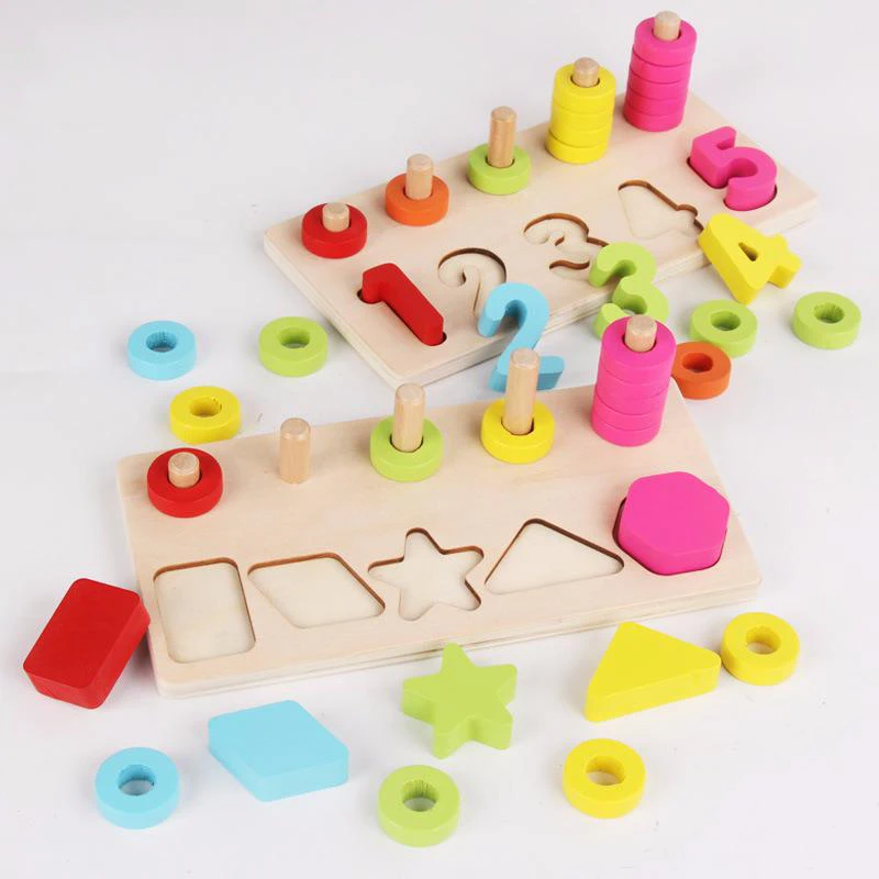 Мария Монтессори раннего образования Деревянные Форма доска соответствия