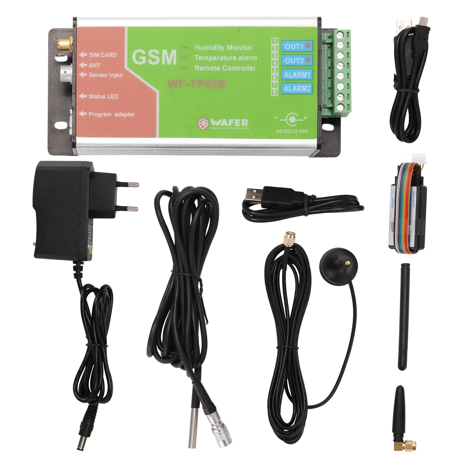 GSM Temperature Monitoring SMS Alarm Report Email Data Log Two Relay Output And Input Port | Инструменты