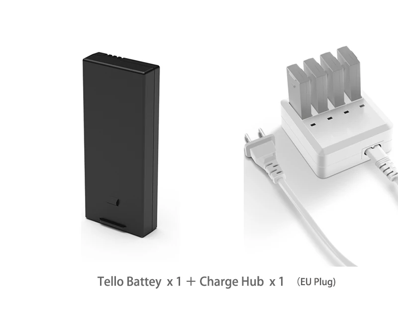 1 piece and Charger Аккумулятор для дрона DJI Tello/зарядное устройство концентратор для 4 в 1 Интеллектуальная батарея Быстрая зарядка для оригинального дрона DJI Tello аксессуары - Color: 1 piece and Charger