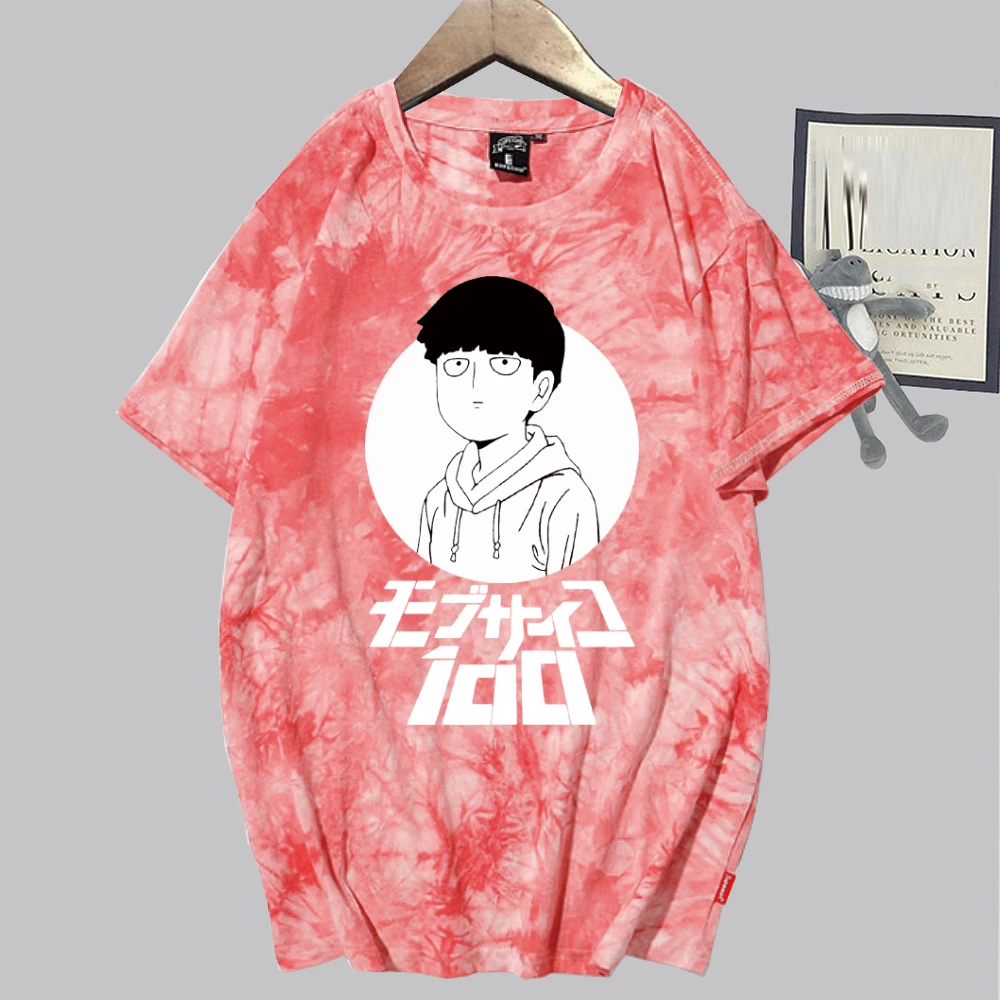 

Anime Mob Psycho 100 T-Shirt Cartoon Dye Crew Neck Short Sleeve T-Shirt
