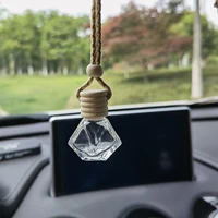 Car Hanging Air Freshener Empty Glass Bottle Perfume Rearview Mirror Ornament Car-styling Essential Oils Fragrance Diffuser