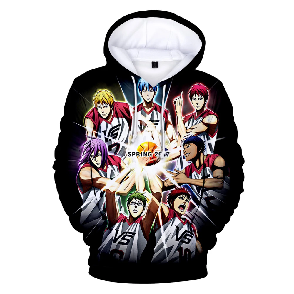 

Kuroko's Basketball Hoodie 3D Sweatshirt Long Sleeve Women Men's Tracksuit 2020 Japanese Anime Casual Harajuku Hip hop Clothes