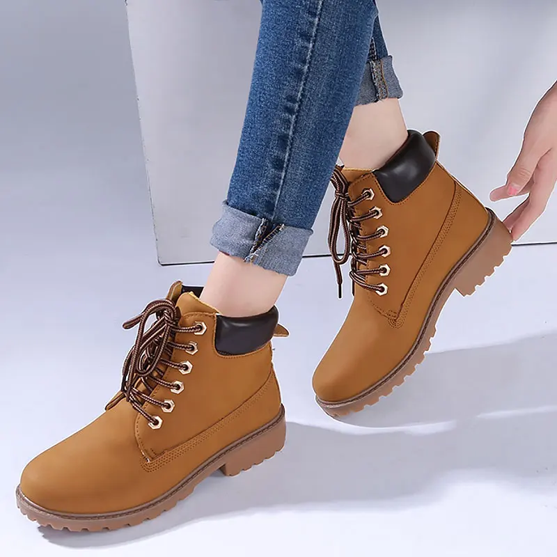 Модные зимние ботинки Женская обувь Повседневная Женские ботильоны Martin на