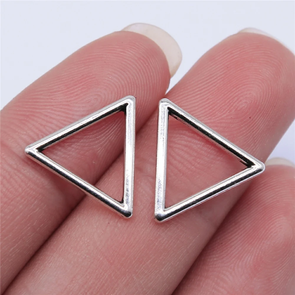 

40 шт., посеребренные подвески в античном стиле, 15 х15 мм