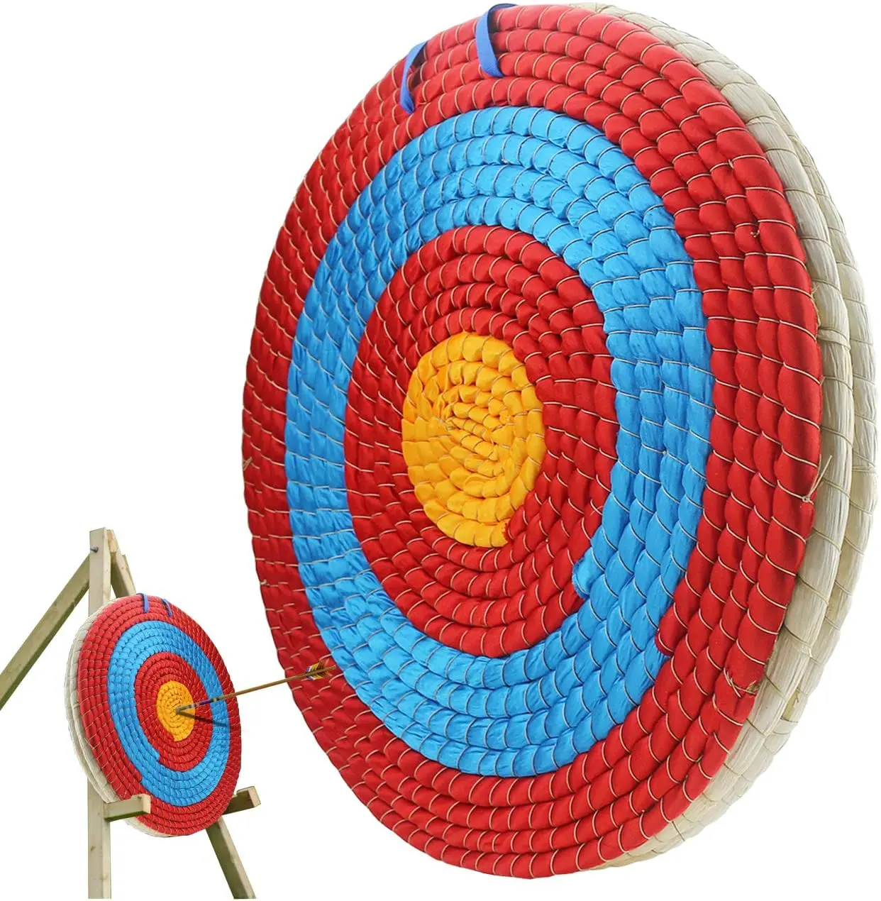 

20 inch Traditional Solid Straw Archery Target 2.2 inch Thickness Hand-Made Arrows Target for Outdoor Shooting Practice