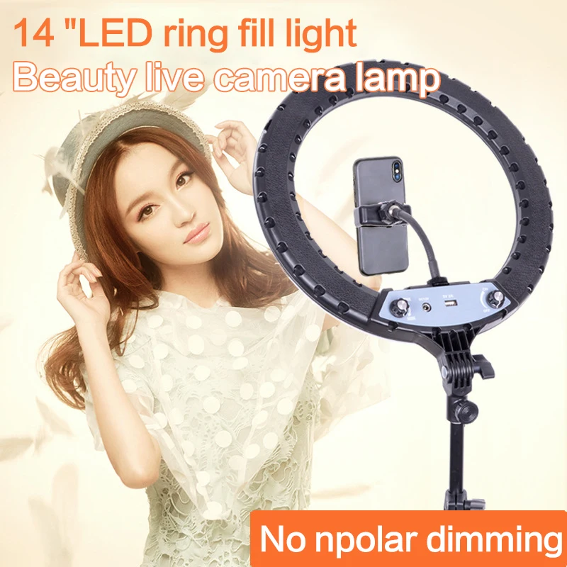 Кольцевой светодиодный светильник 14 дюймов для фотографии кольцевой ing Live Youtube VK