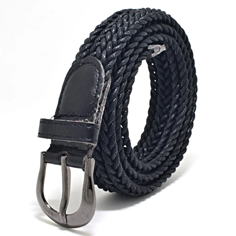 Женский и мужской вязаный ремень из искусственной кожи дизайнерский плетеный