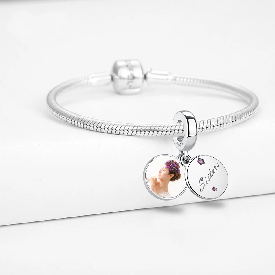 Подлинный ELESHE 925 пробы серебряные ювелирные изделия Best Friends Forever Bead подходит для
