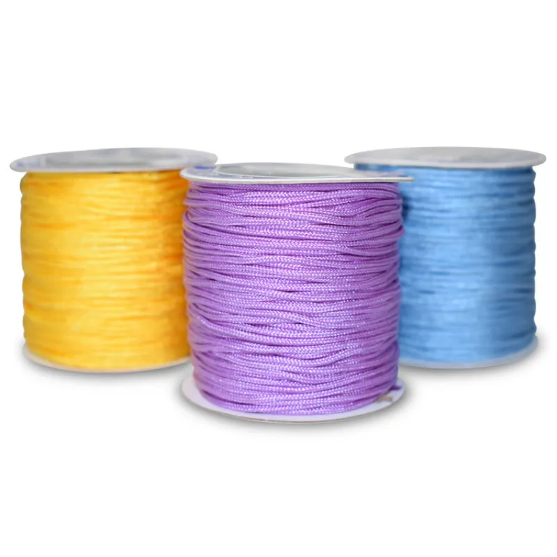 Плетеная нить из нейлона для изготовления ювелирных изделий 18 цветов 1 5 мм 45